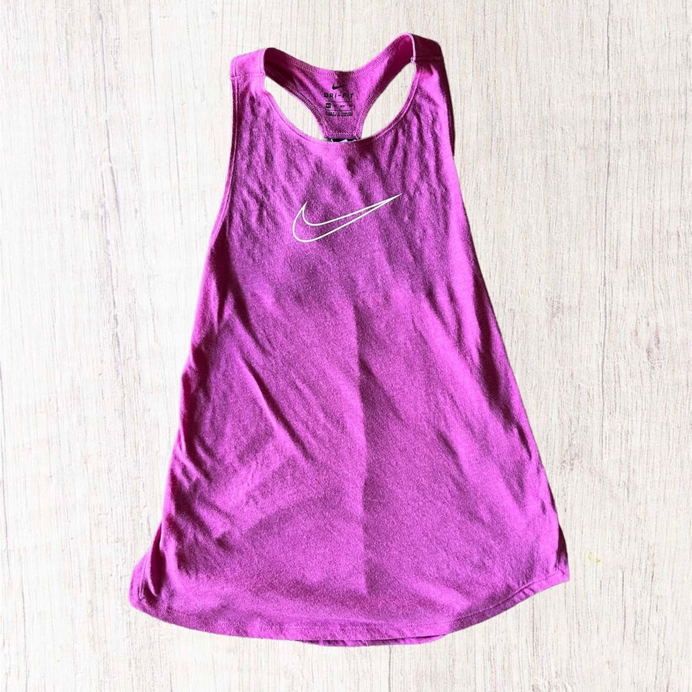 Nike Checkered Hot‎ Pink Workout Top Standard Fit Women Size XS